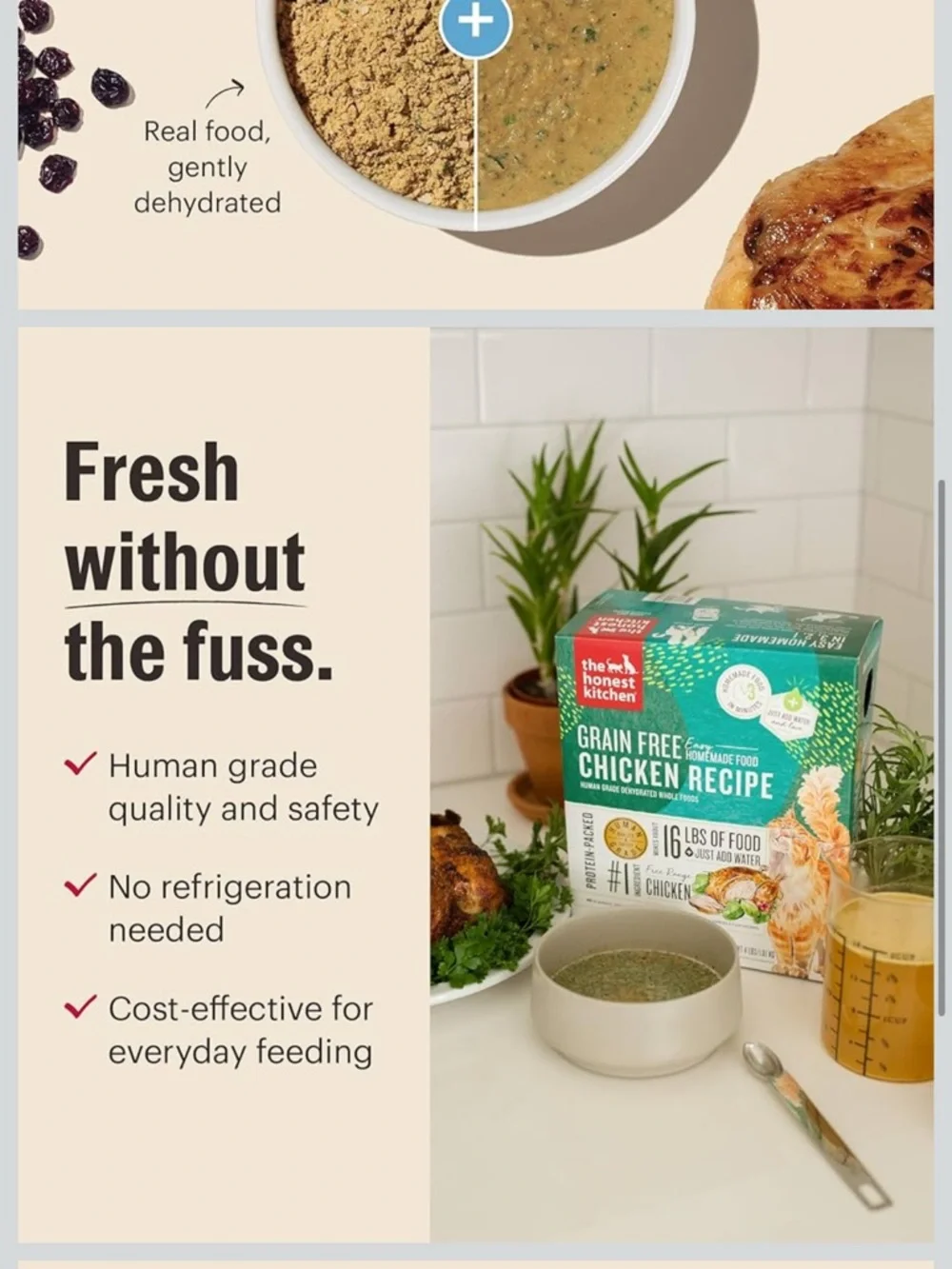 The Honest Kitchen Human Grade Dehydrated Grain Free Turkey Cat Food, 2 lb Box
